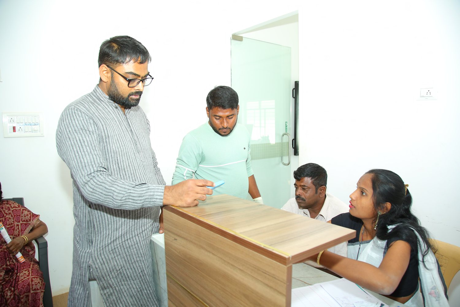 Running the screening desk with student volunteers — Dr Varun Murthy